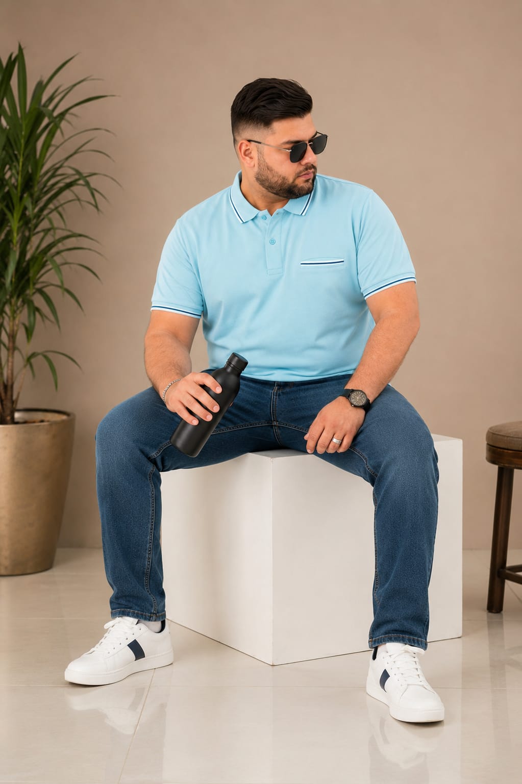 Austivo Men's  Polo Neck T-shirt
