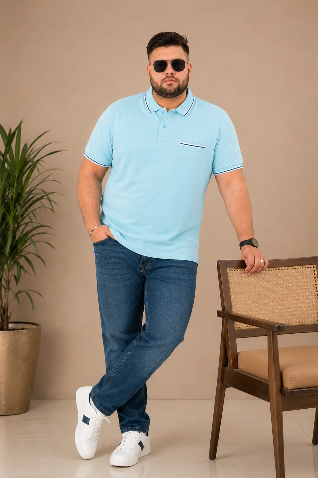 Austivo Men's  Polo Neck T-shirt