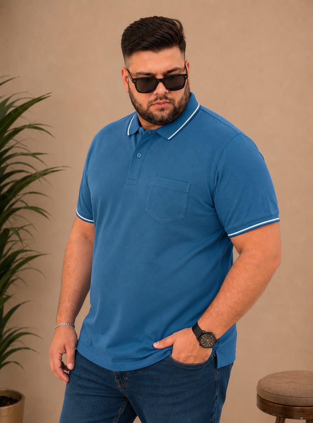 Austivo Men's  Polo Neck T-shirt