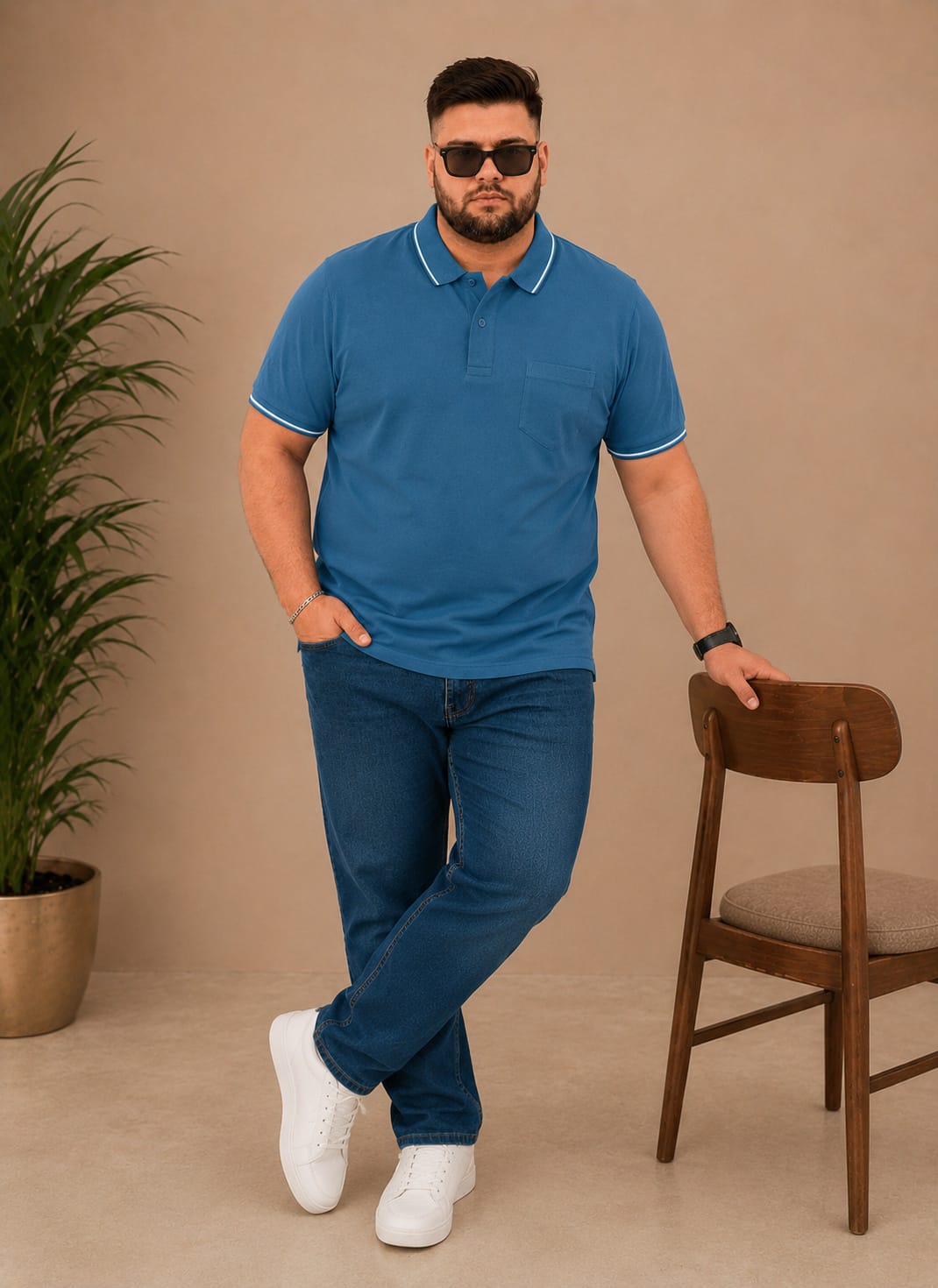 Austivo Men's  Polo Neck T-shirt