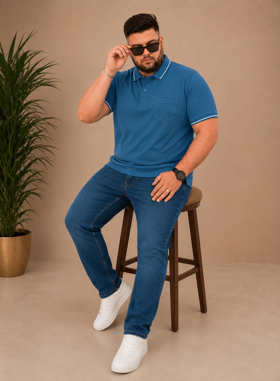 Austivo Men's  Polo Neck T-shirt