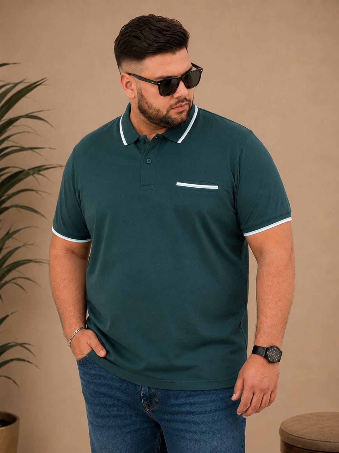 Austivo Men's  Polo Neck T-shirt