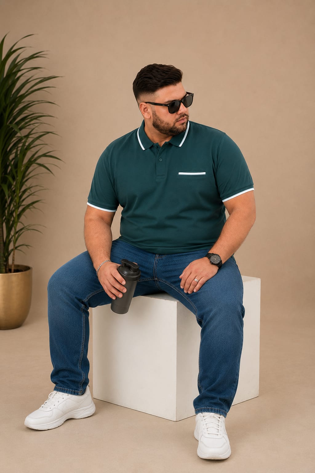 Austivo Men's  Polo Neck T-shirt