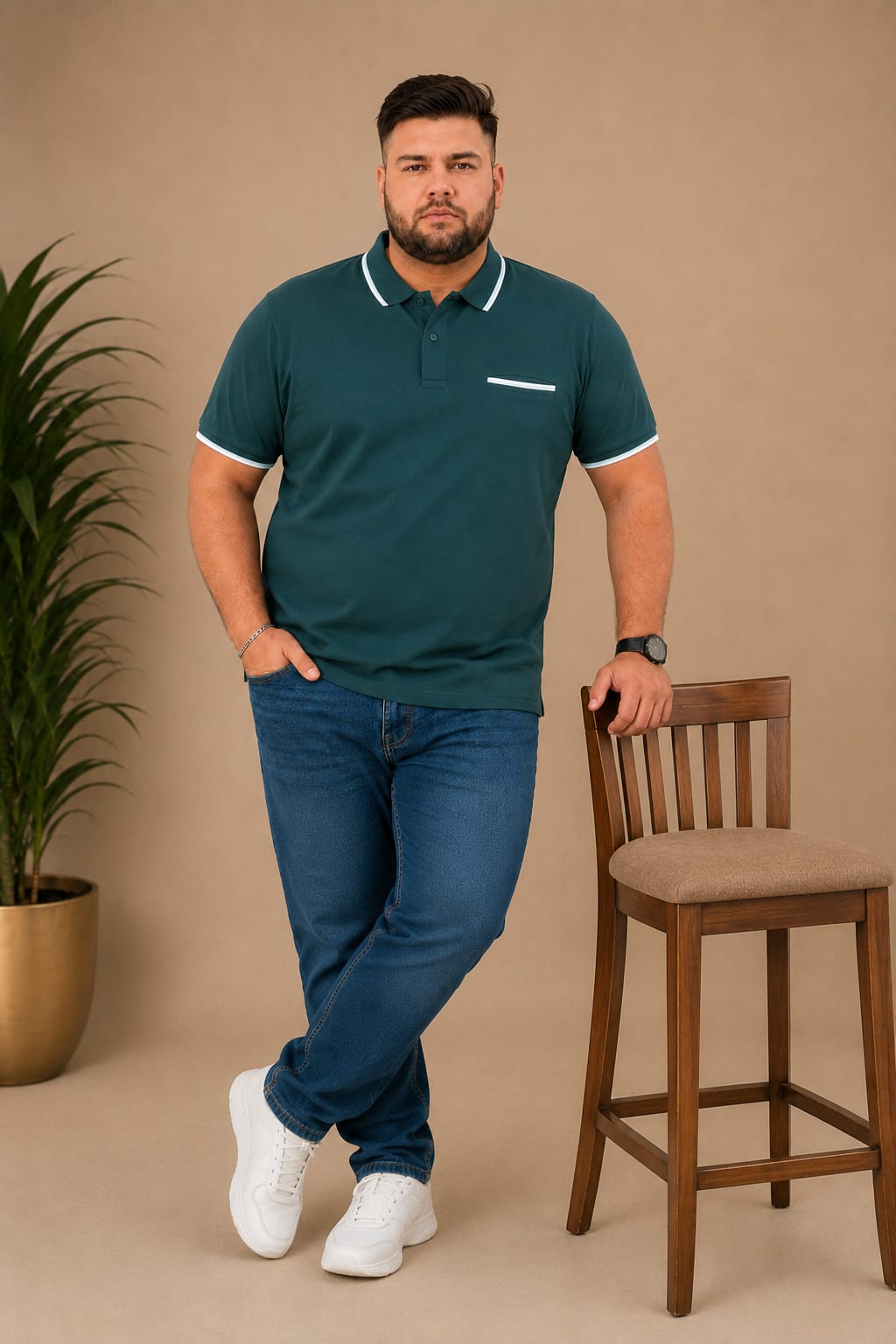 Austivo Men's  Polo Neck T-shirt