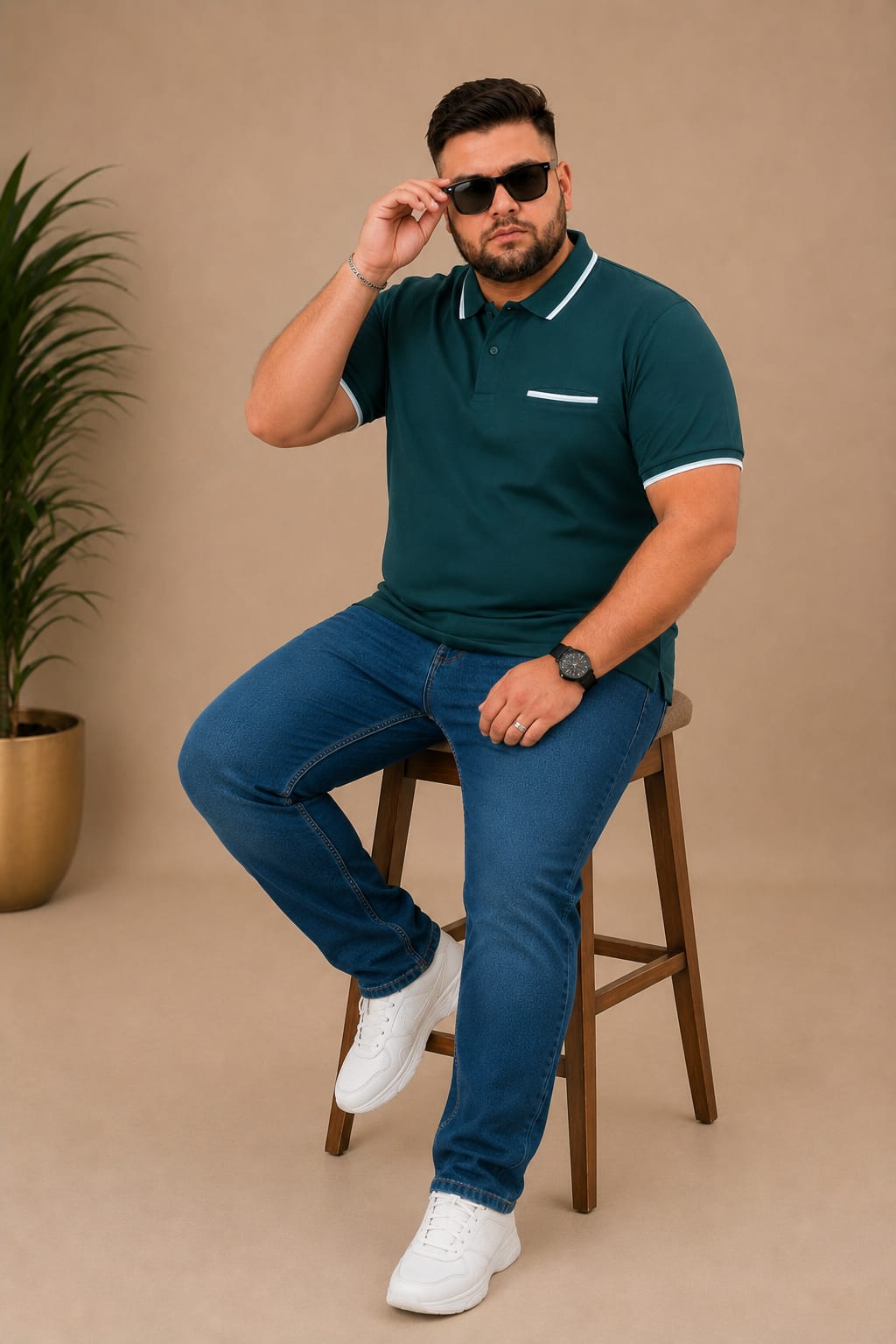 Austivo Men's  Polo Neck T-shirt