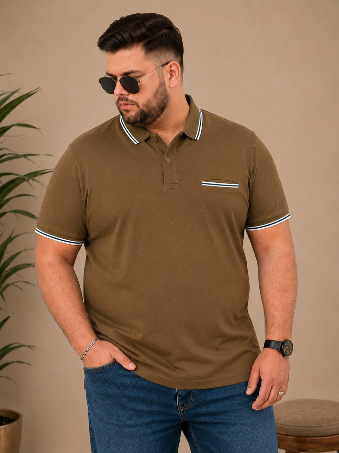 Austivo Men's  Polo Neck T-shirt