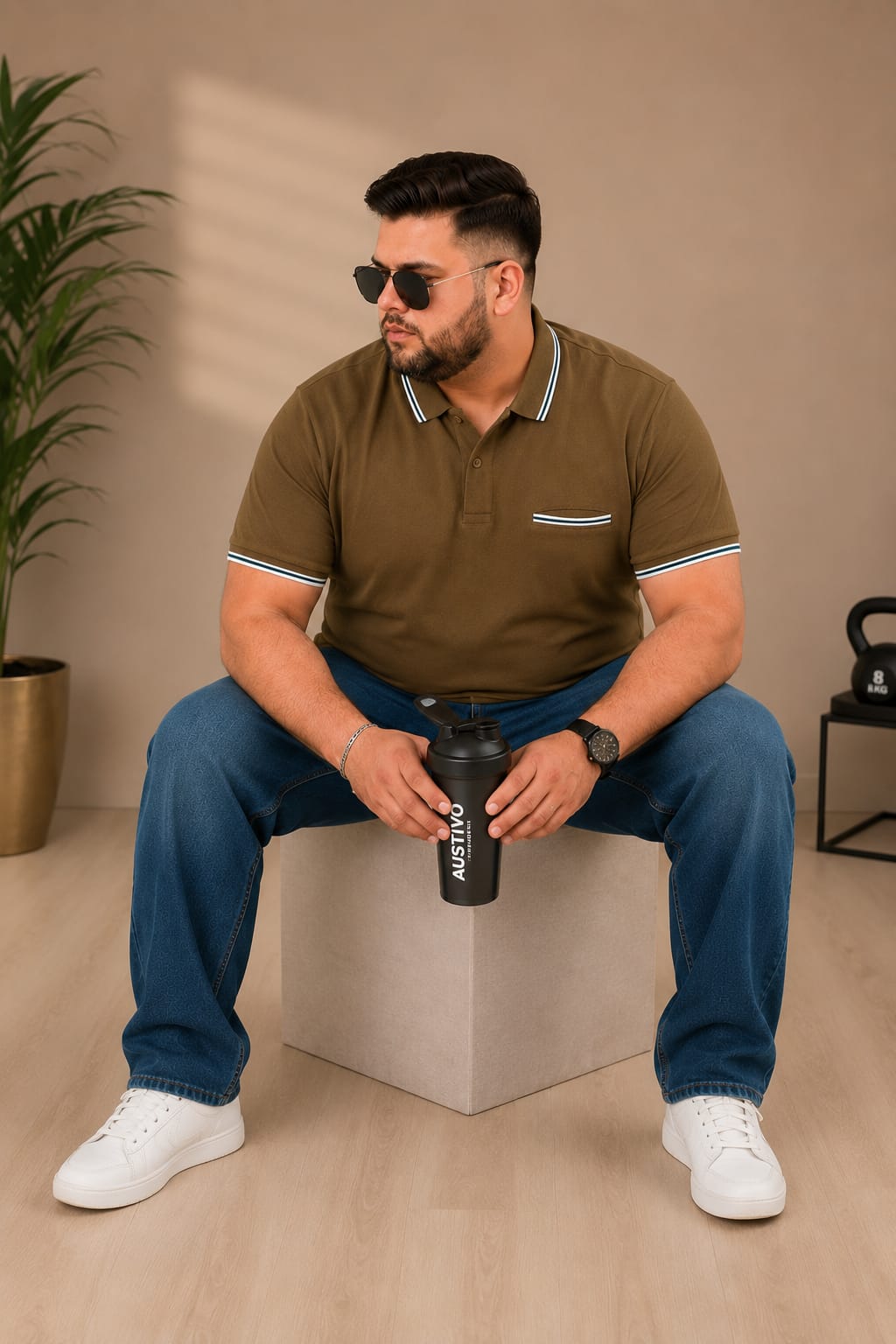Austivo Men's  Polo Neck T-shirt