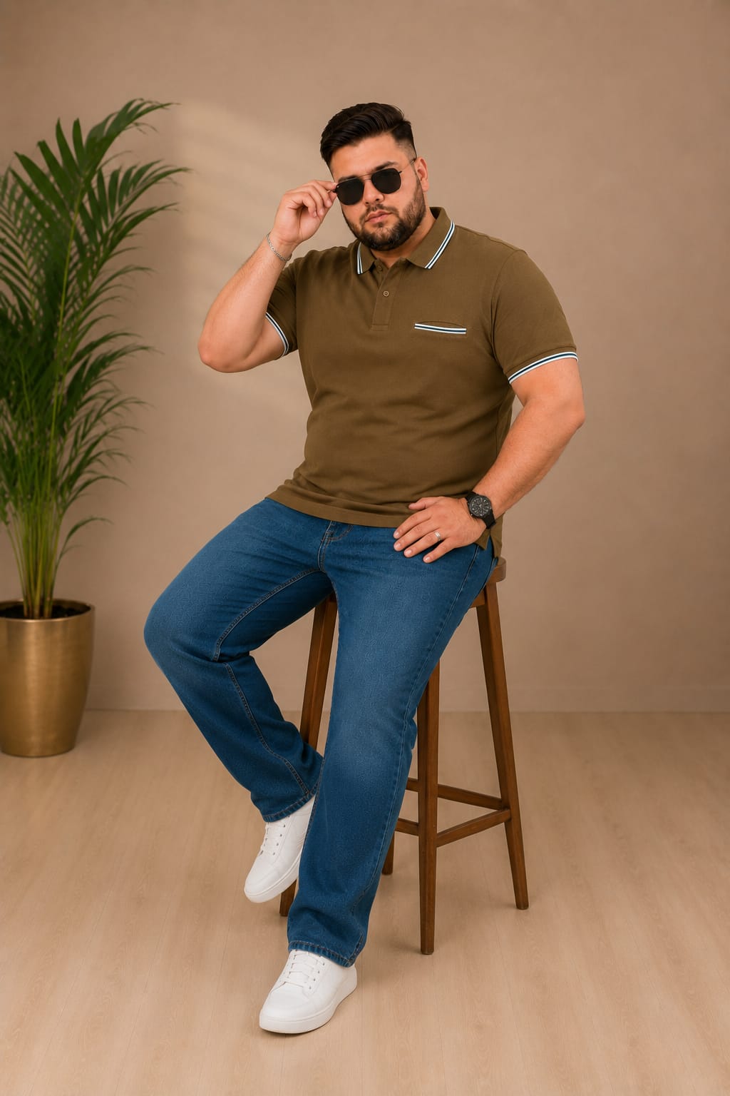 Austivo Men's  Polo Neck T-shirt