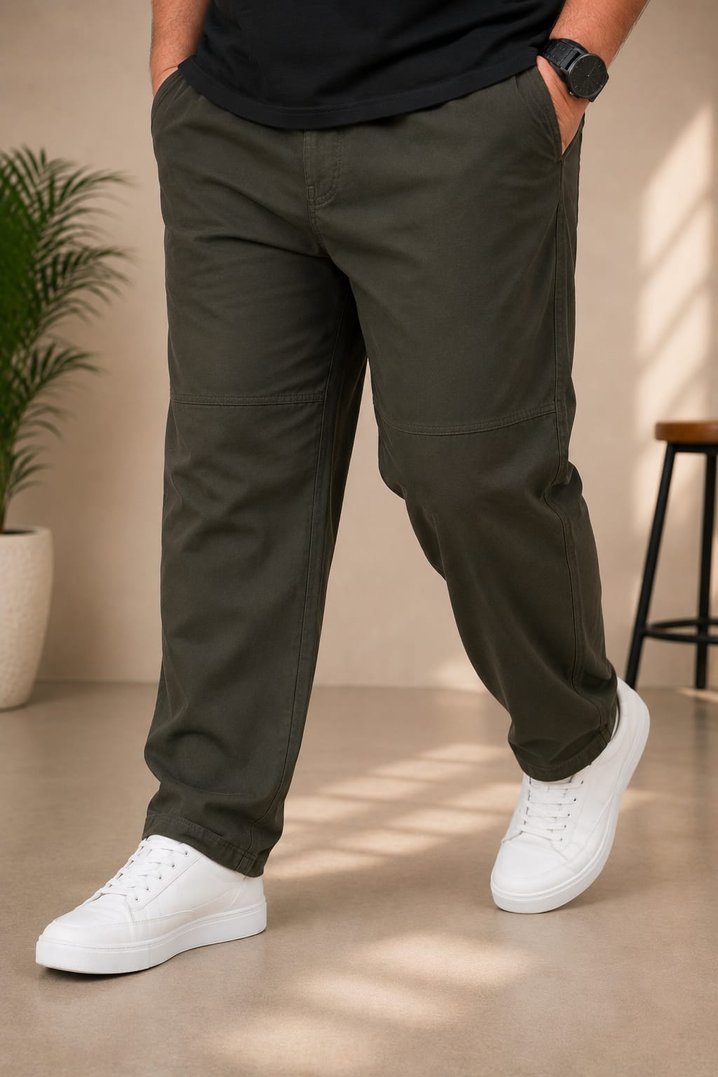 AUSTIVO Premium Men’s Plus Size 100% Cotton Cargo Pants