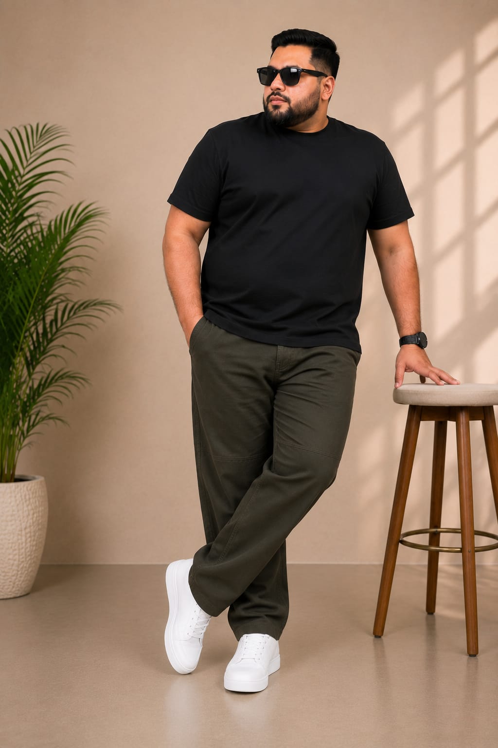 AUSTIVO Premium Men’s Plus Size 100% Cotton Cargo Pants