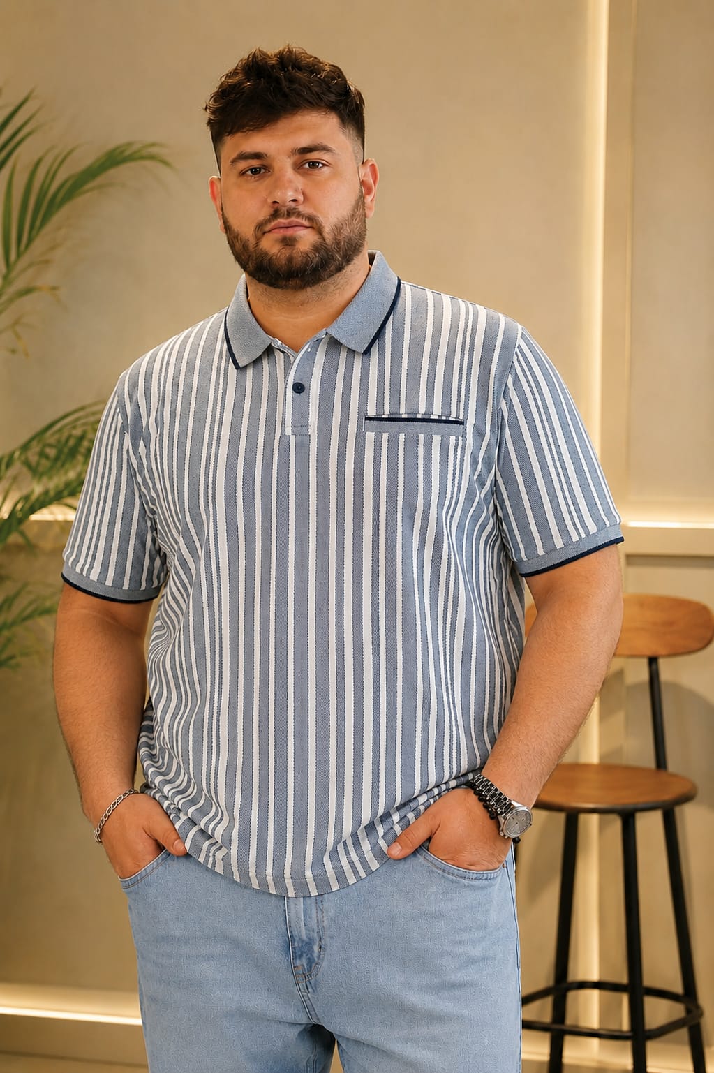 Austivo Men's  Polo Neck T-shirt