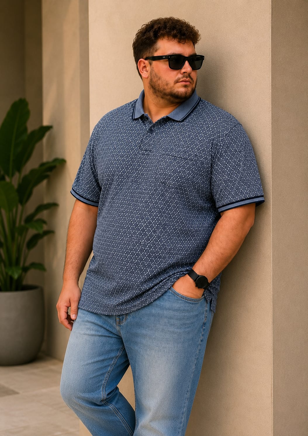 Austivo Men's  Polo Neck T-shirt