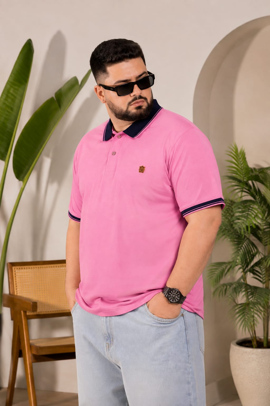 Austivo Men's Polo Neck T-shirt