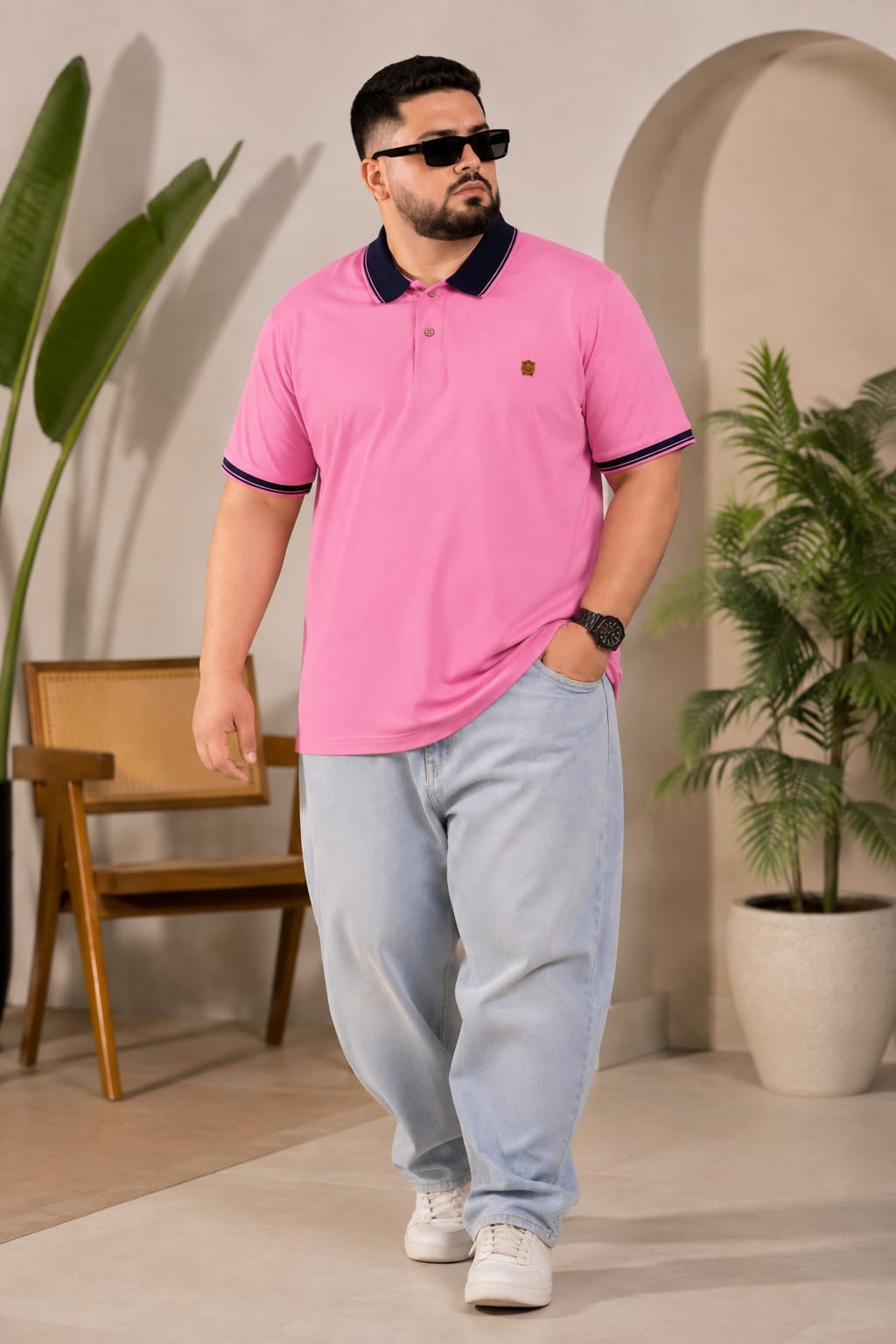 Austivo Men's Polo Neck T-shirt