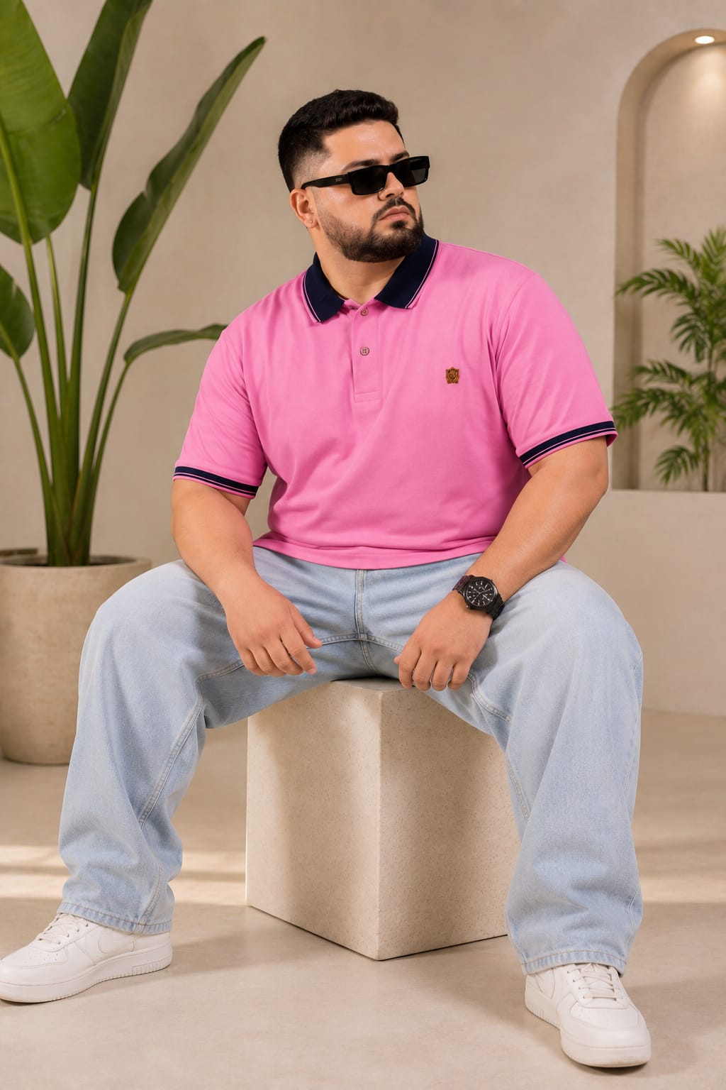 Austivo Men's Polo Neck T-shirt