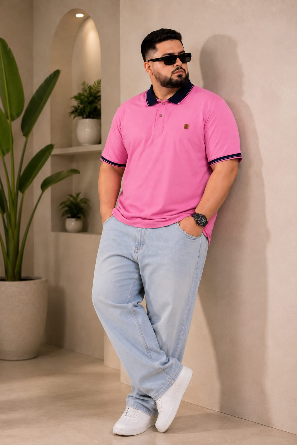 Austivo Men's Polo Neck T-shirt