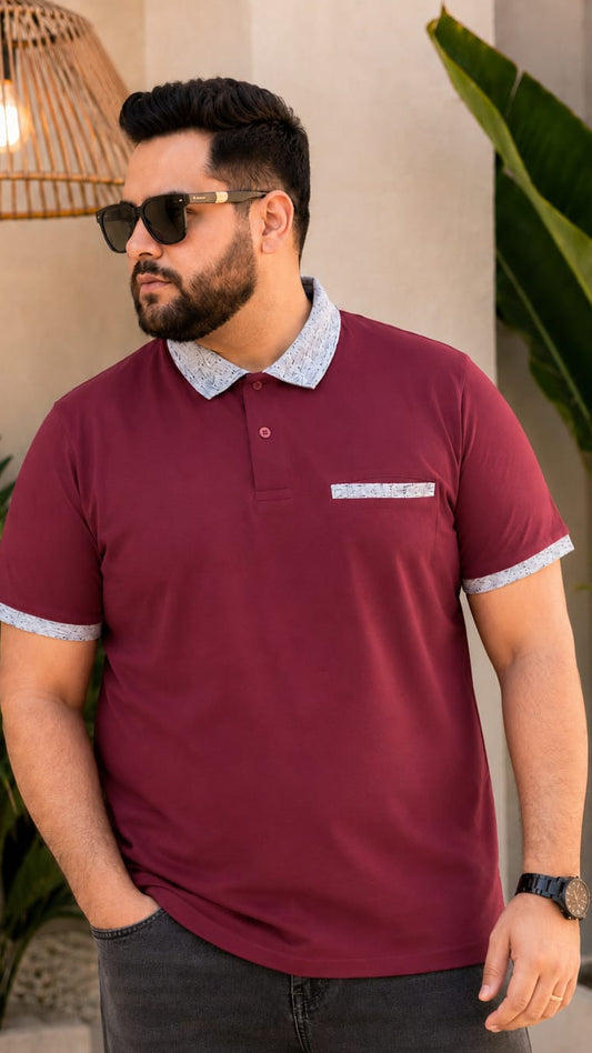 Austivo Men's Pocket Polo Neck T-shirt