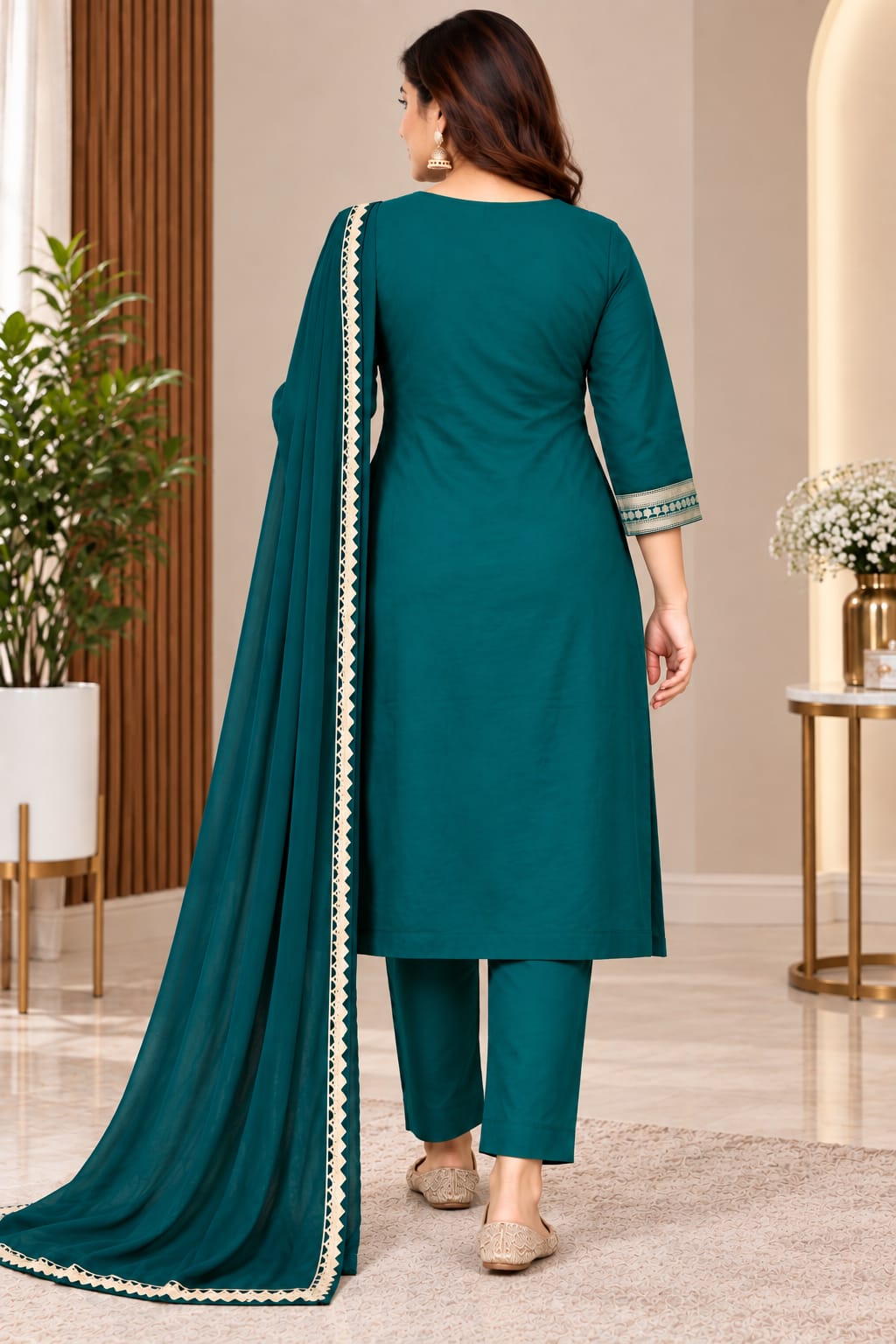 Austin Wood Women’s Kurti Set with Dupatta
