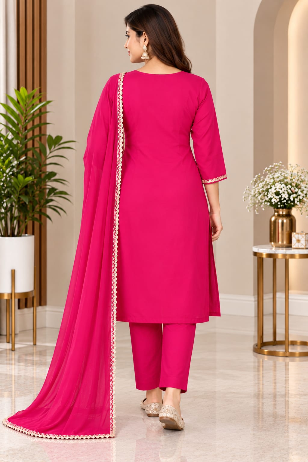 Austin Wood Women’s Kurti Set with Dupatta
