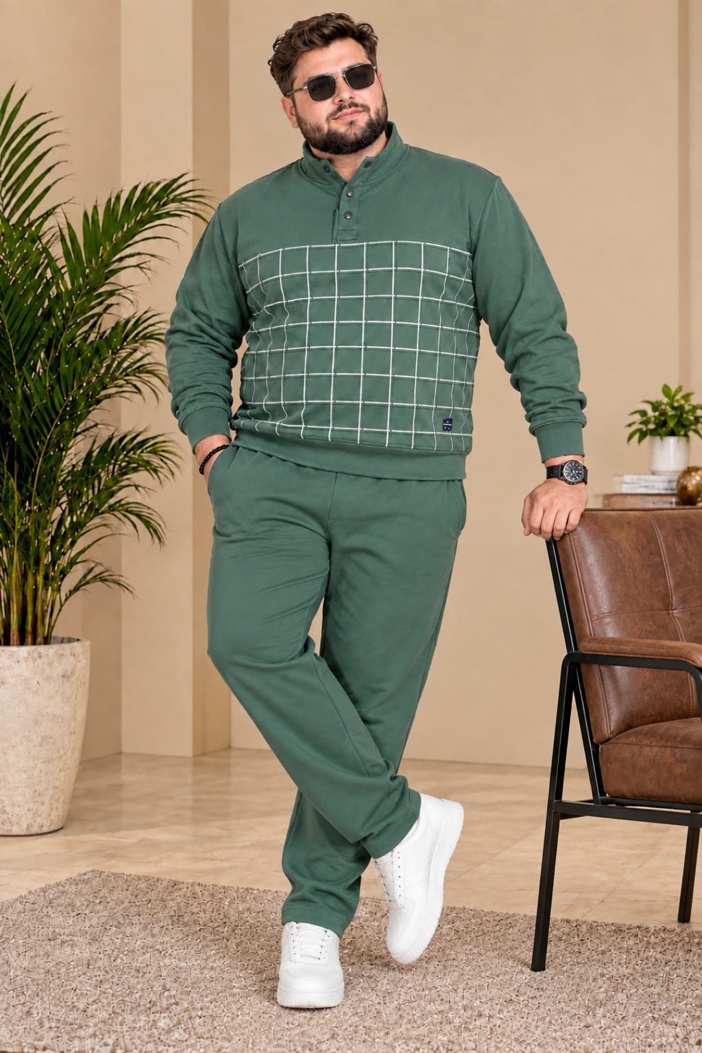 Austivo Plus Size Men's Winter Track Suit