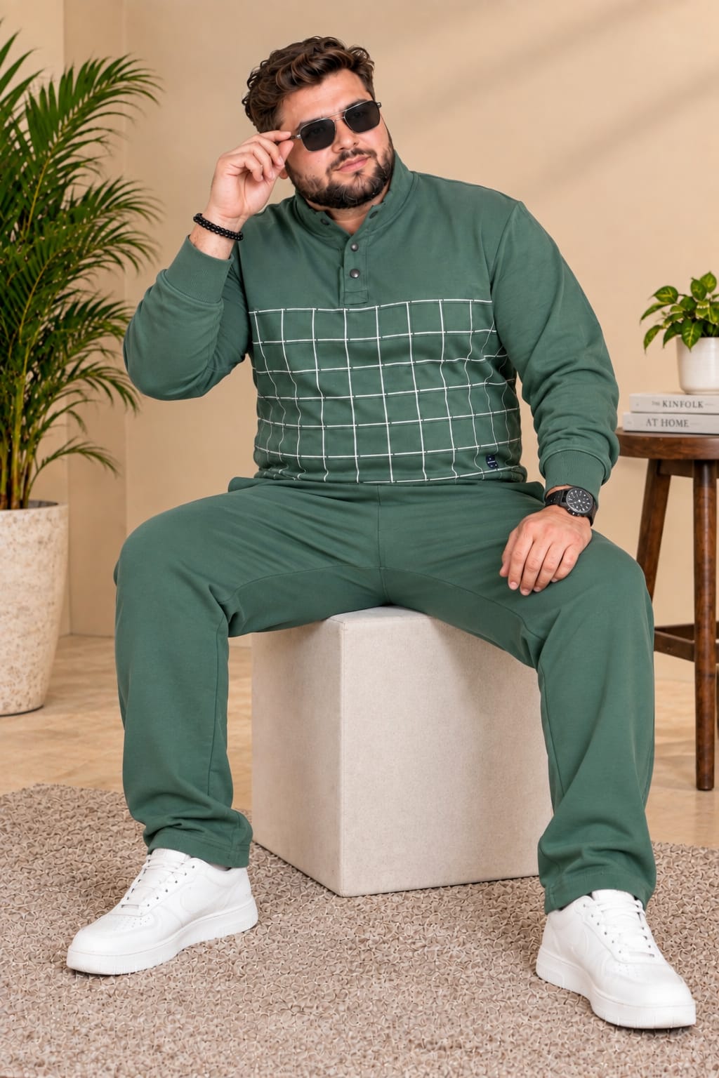 Austivo Plus Size Men's Winter Track Suit