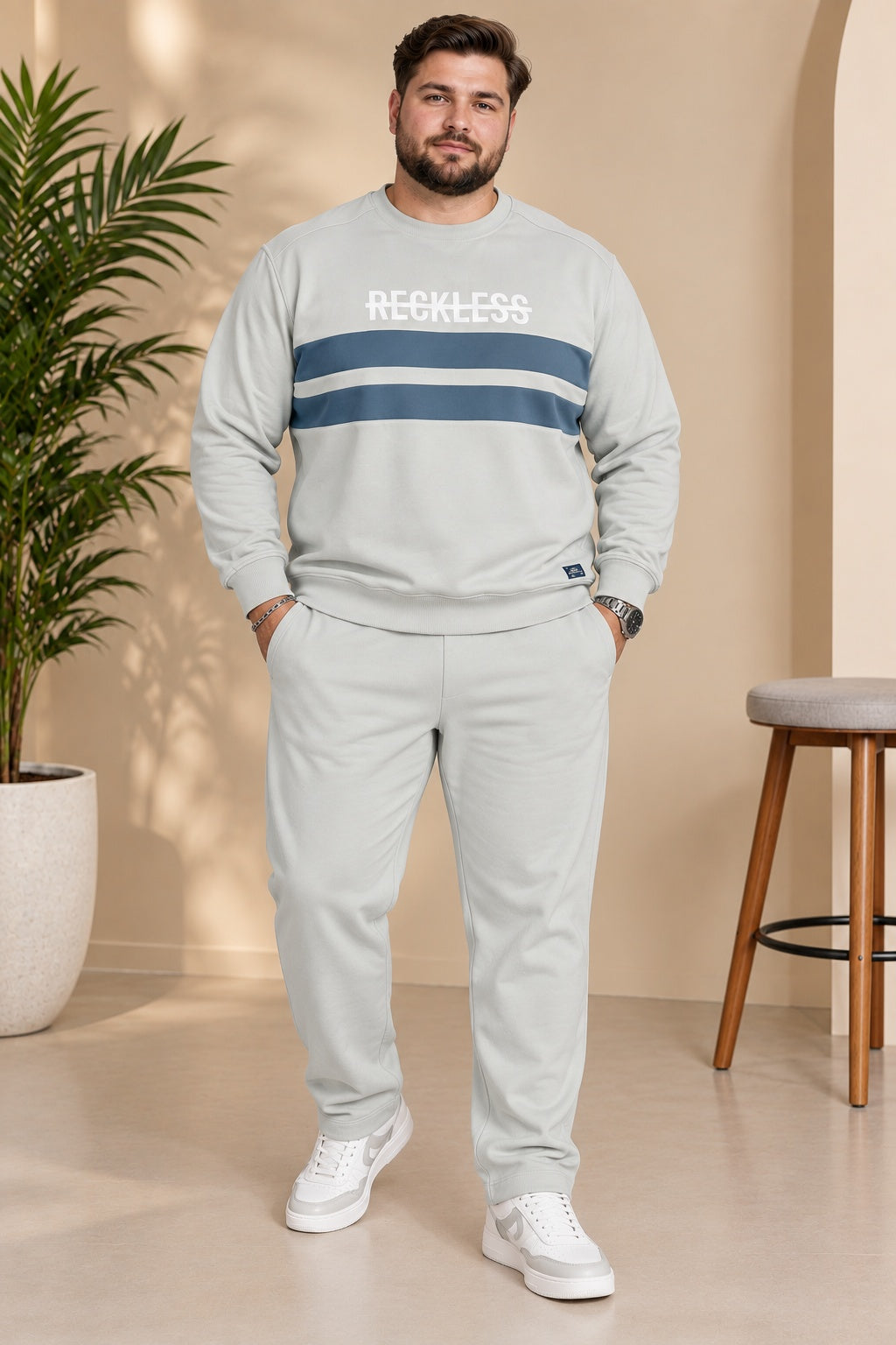 Austivo Plus Size Men's Winter Track Suit