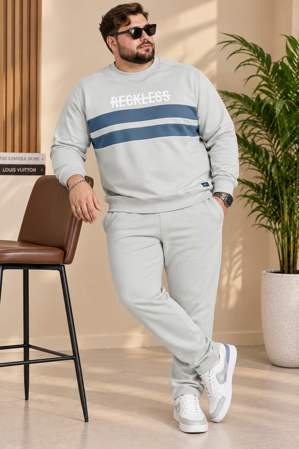 Austivo Plus Size Men's Winter Track Suit