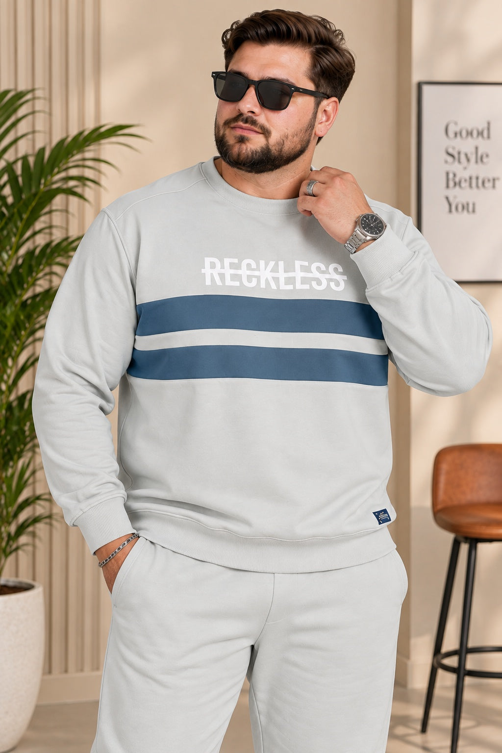 Austivo Plus Size Men's Winter Track Suit
