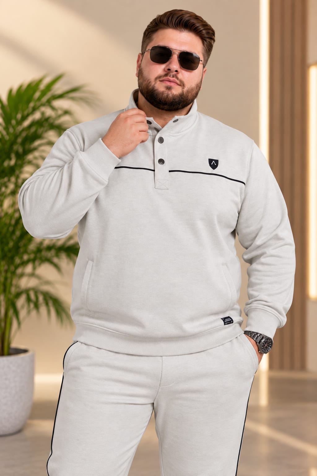 Austivo Plus Size Men's Winter Track Suit
