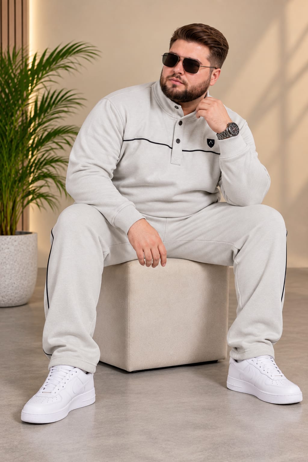 Austivo Plus Size Men's Winter Track Suit