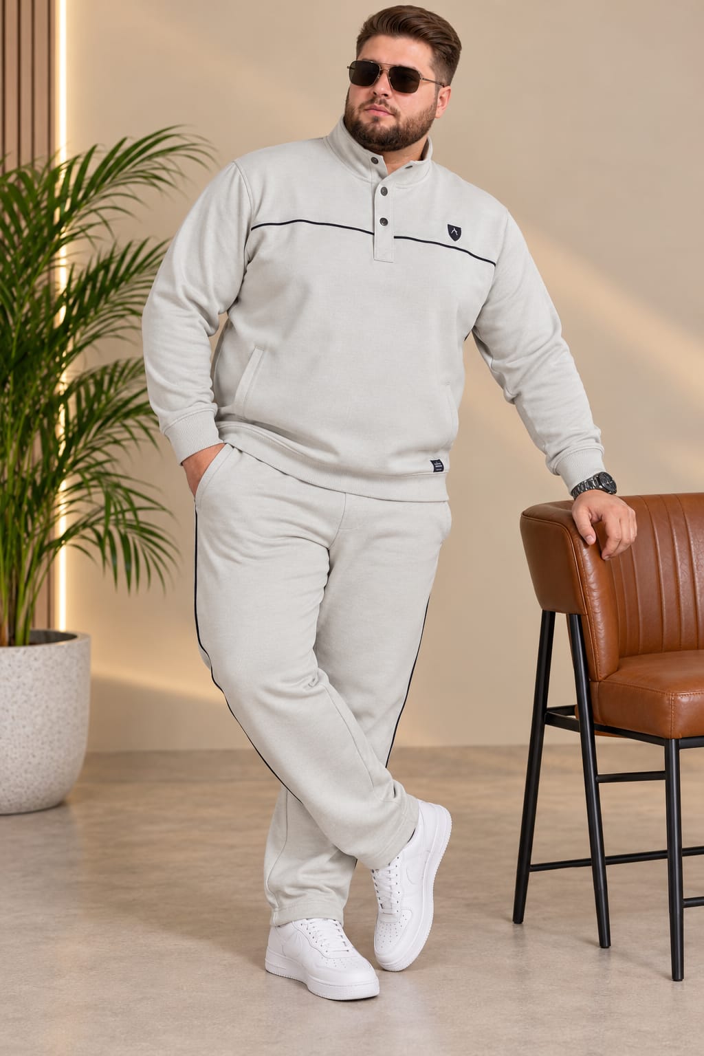 Austivo Plus Size Men's Winter Track Suit