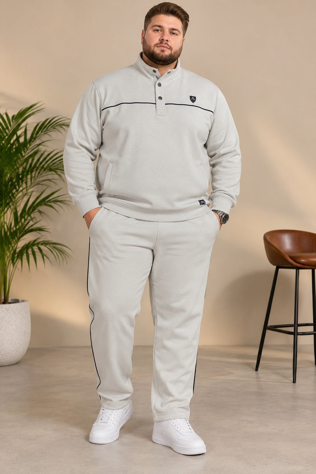 Austivo Plus Size Men's Winter Track Suit