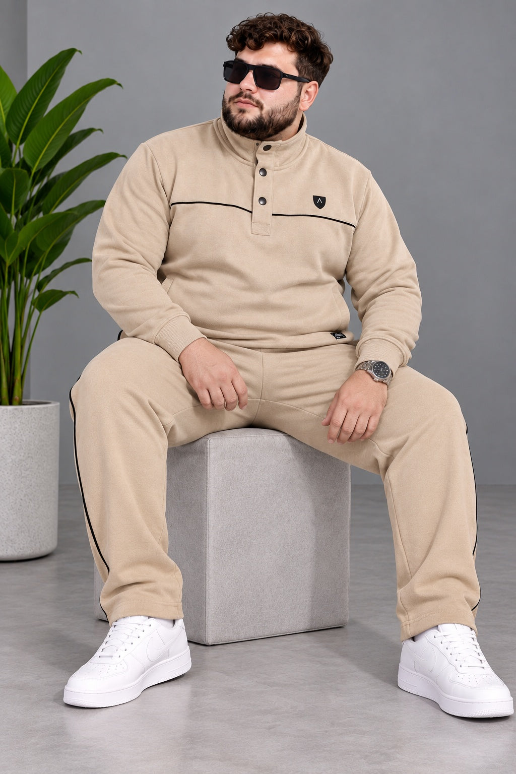 Austivo Plus Size Men's Winter Track Suit