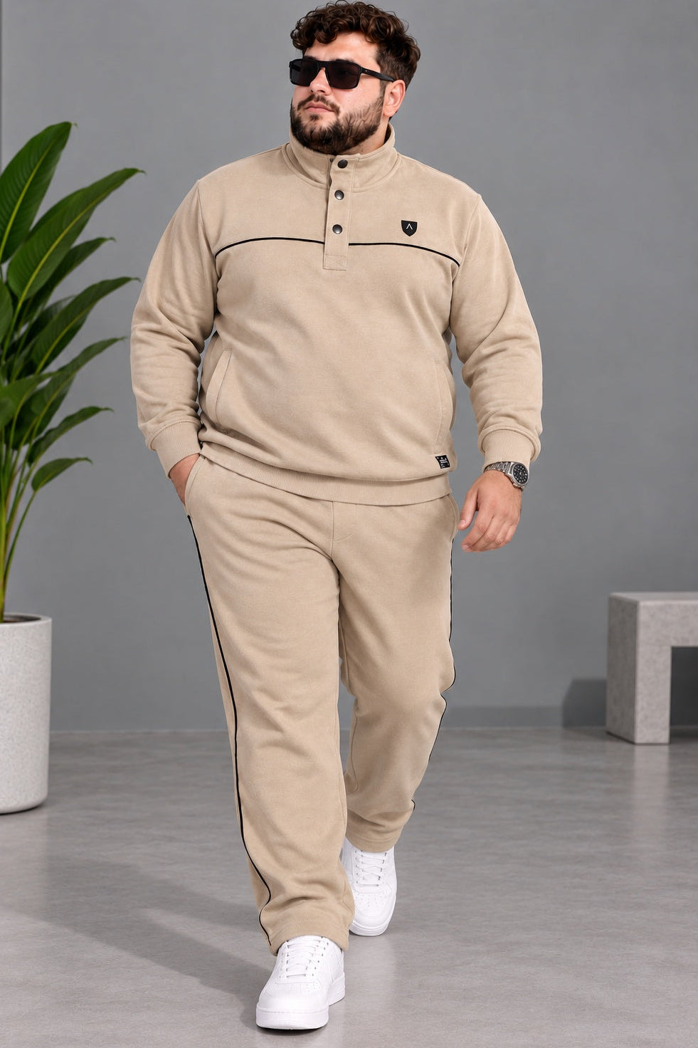 Austivo Plus Size Men's Winter Track Suit