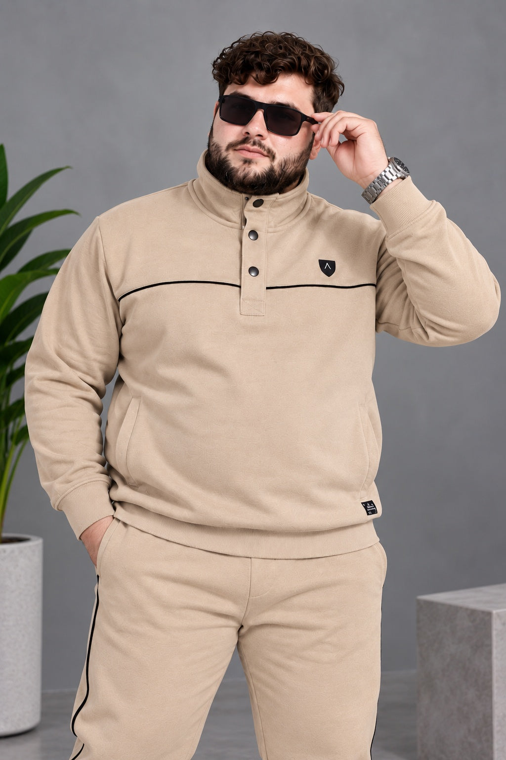 Austivo Plus Size Men's Winter Track Suit