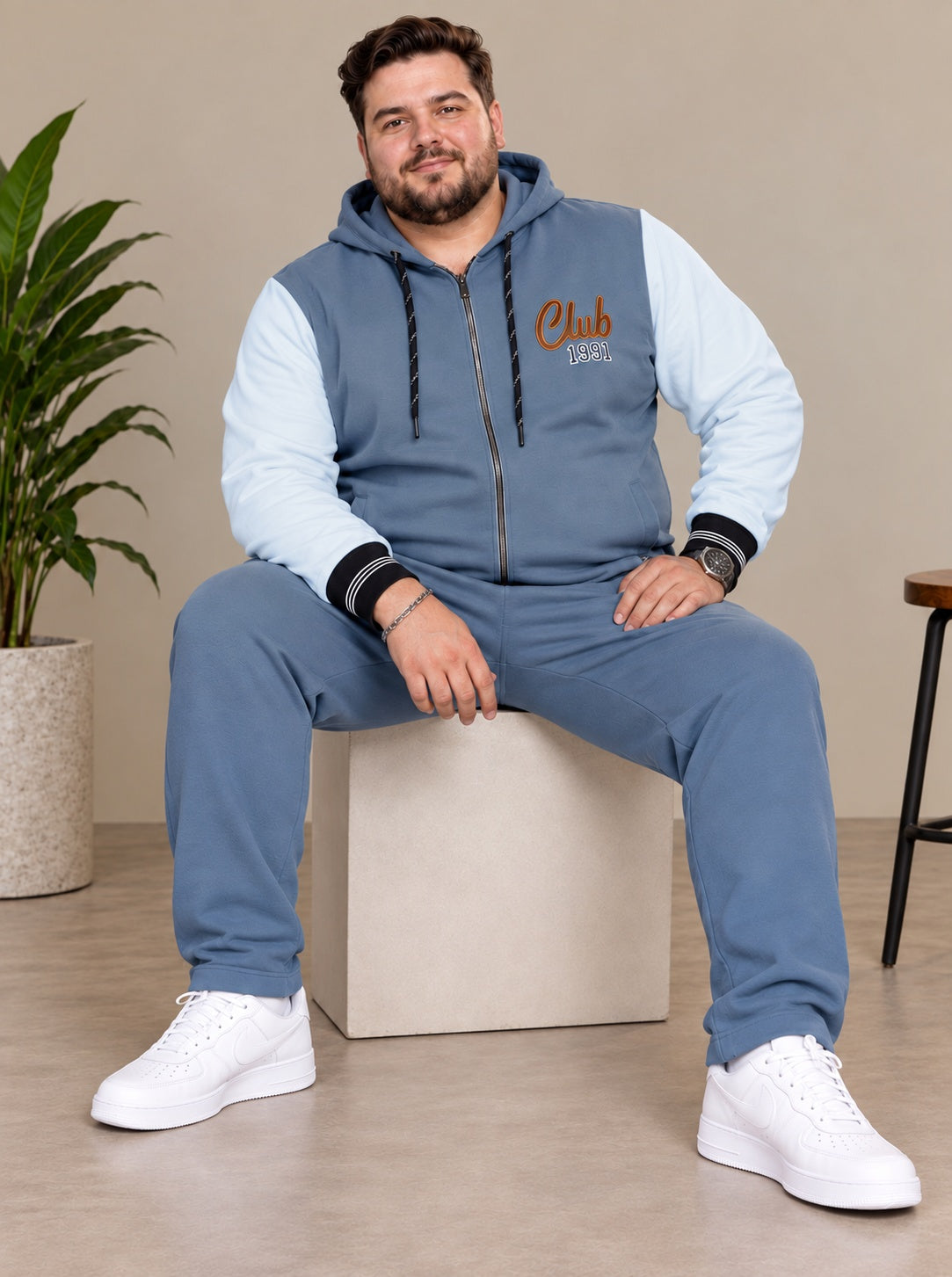 Austivo Plus Size Men's Winter Track Suit