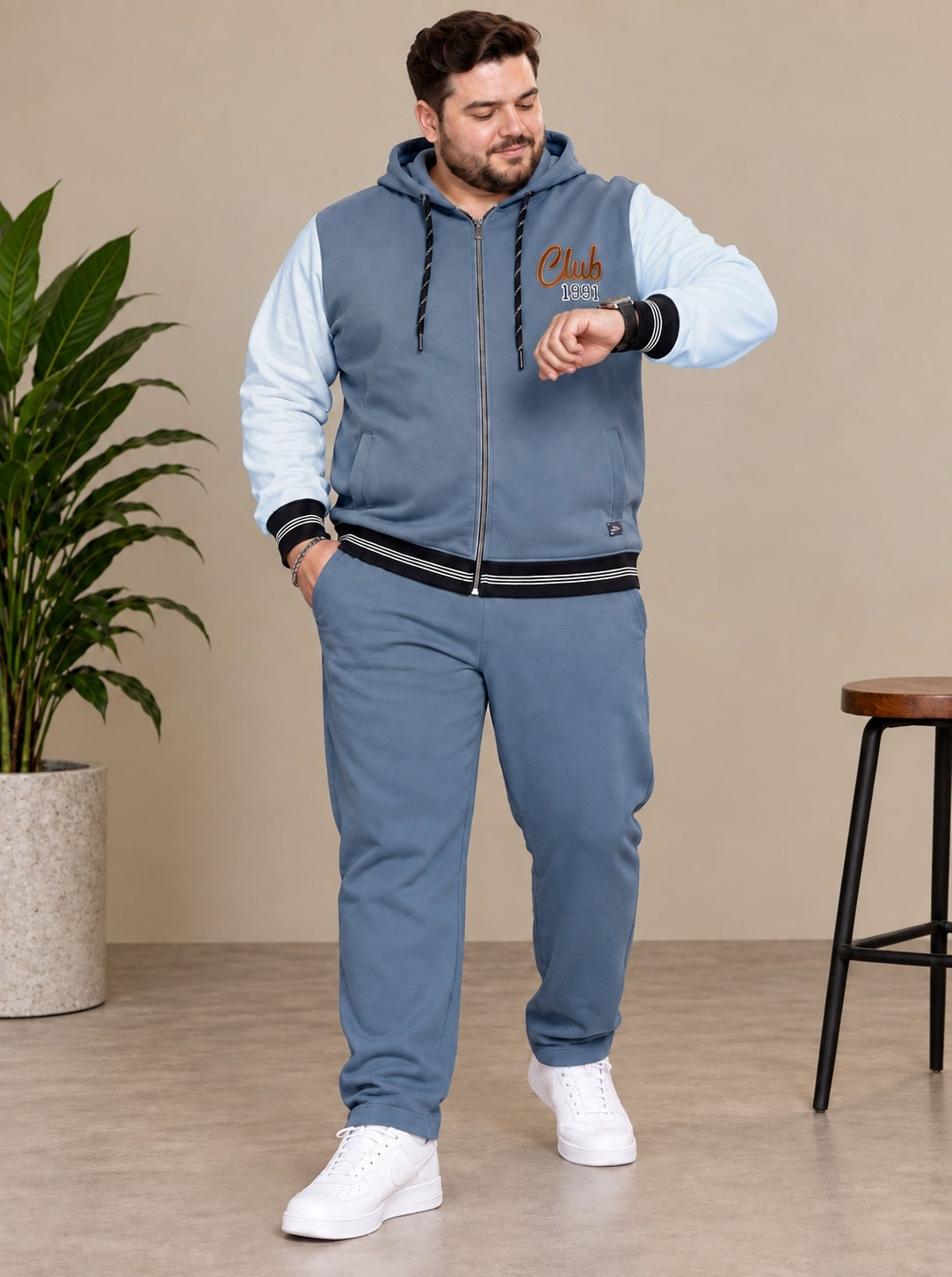 Austivo Plus Size Men's Winter Track Suit