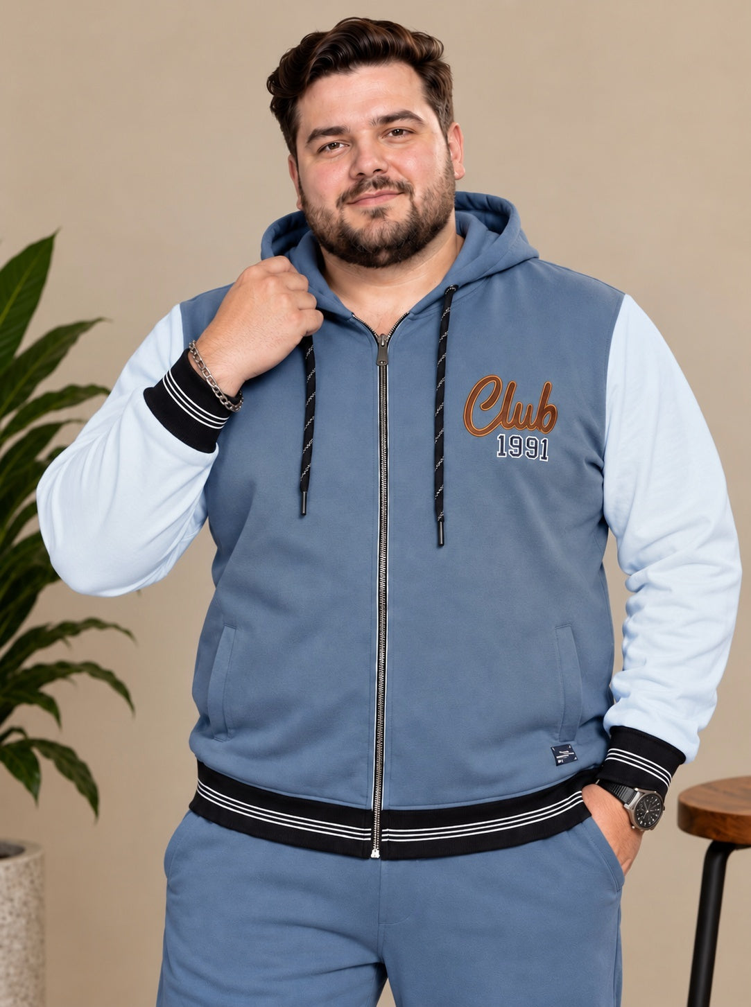 Austivo Plus Size Men's Winter Track Suit