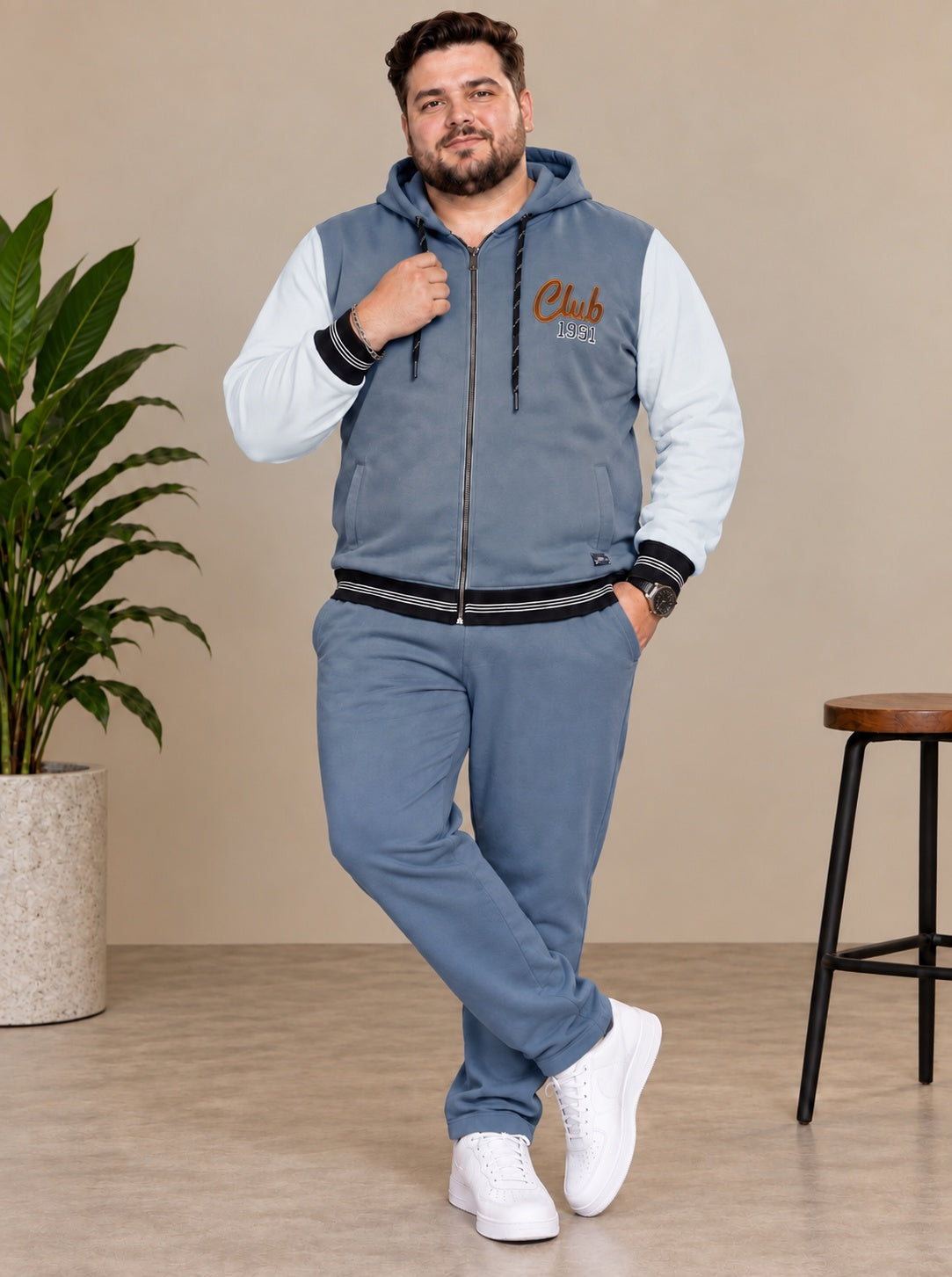 Austivo Plus Size Men's Winter Track Suit