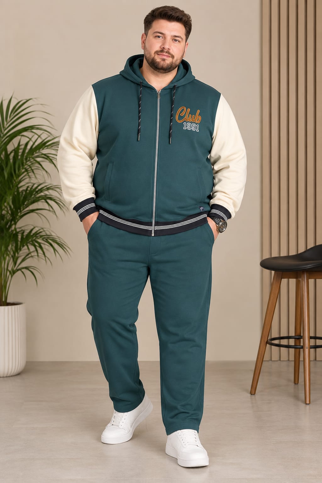 Austivo Plus Size Men's Winter Track Suit