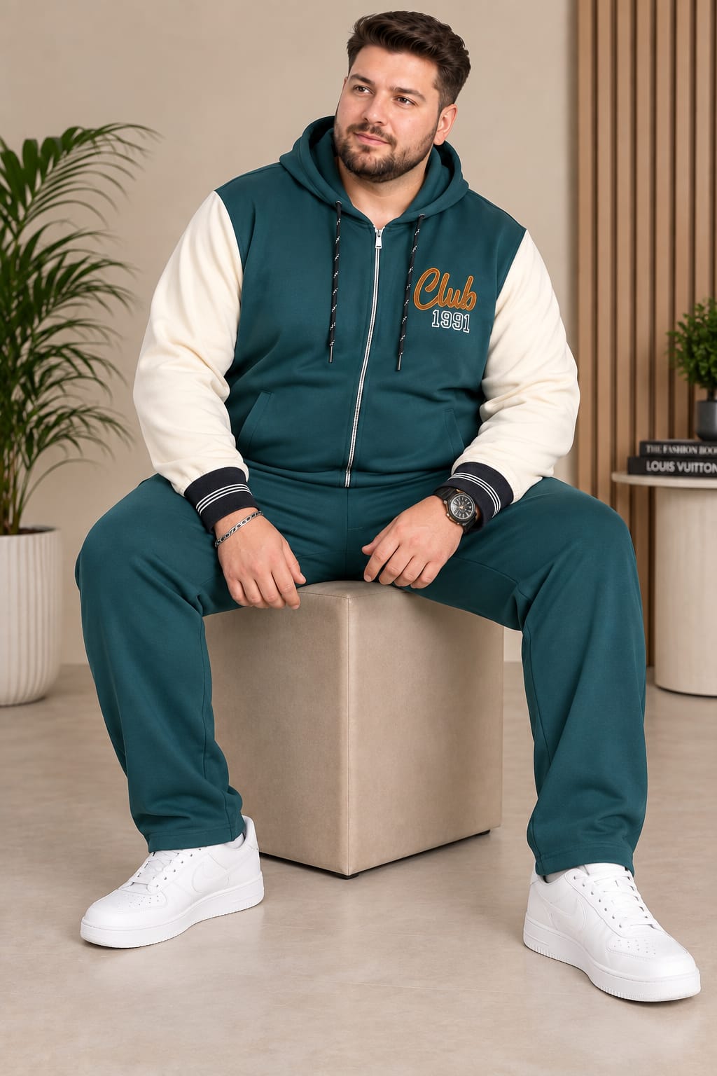 Austivo Plus Size Men's Winter Track Suit