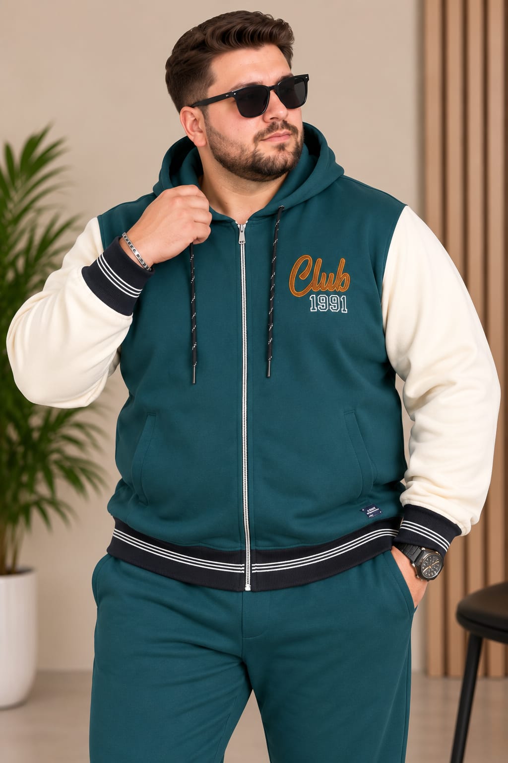 Austivo Plus Size Men's Winter Track Suit
