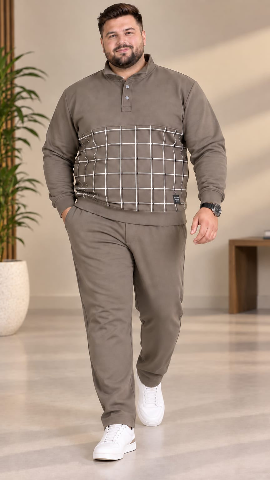 Austivo Plus Size Men's Winter Track Suit
