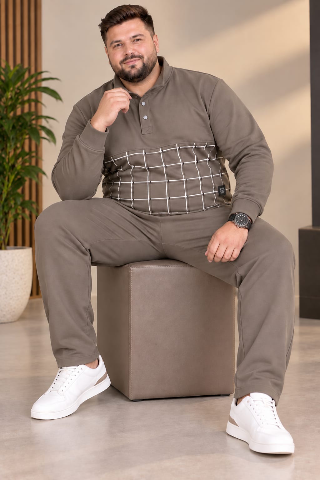 Austivo Plus Size Men's Winter Track Suit