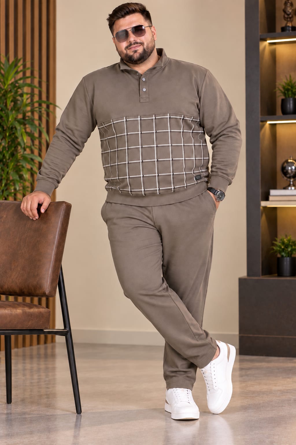 Austivo Plus Size Men's Winter Track Suit