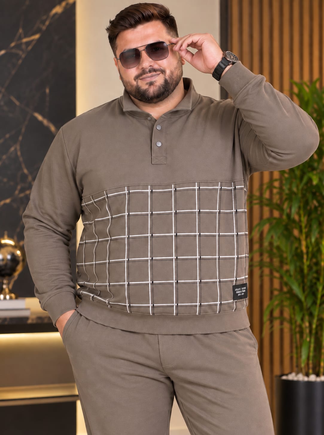 Austivo Plus Size Men's Winter Track Suit