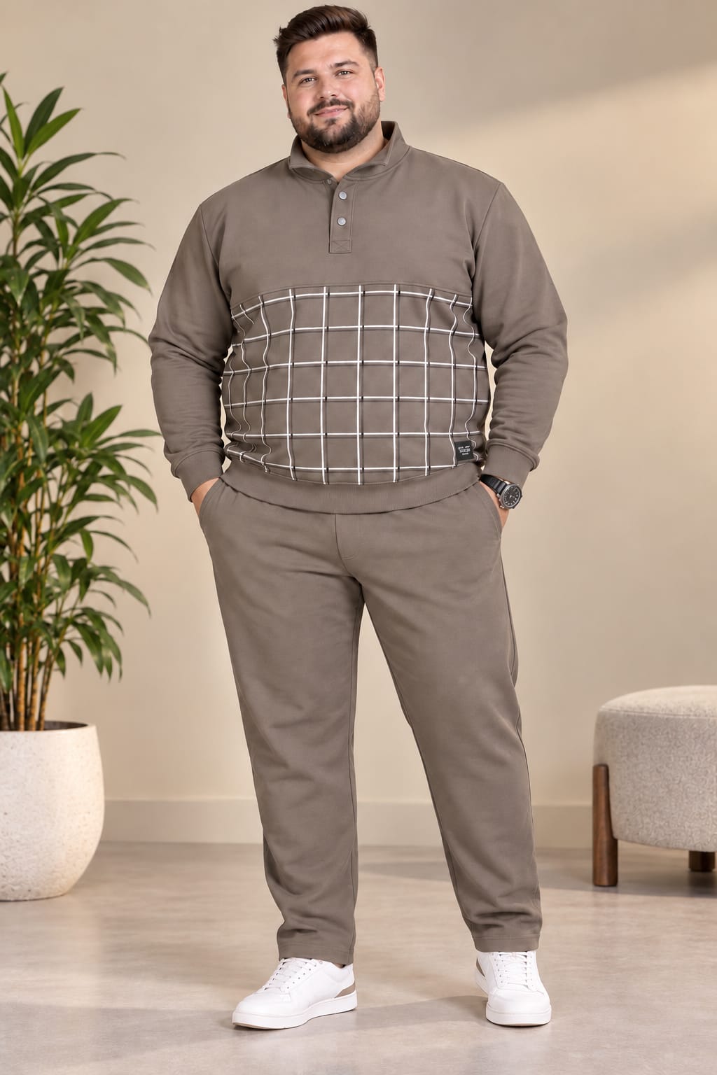 Austivo Plus Size Men's Winter Track Suit