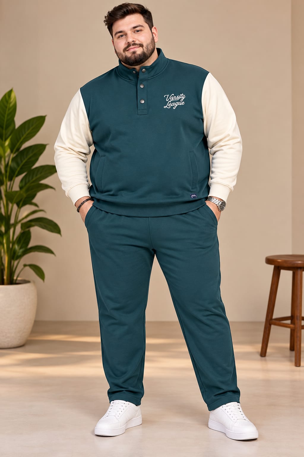 Austivo Plus Size Men's Winter Track Suit