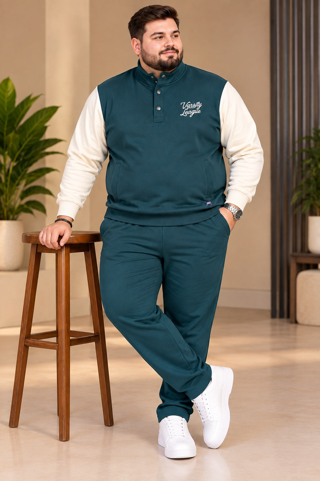 Austivo Plus Size Men's Winter Track Suit