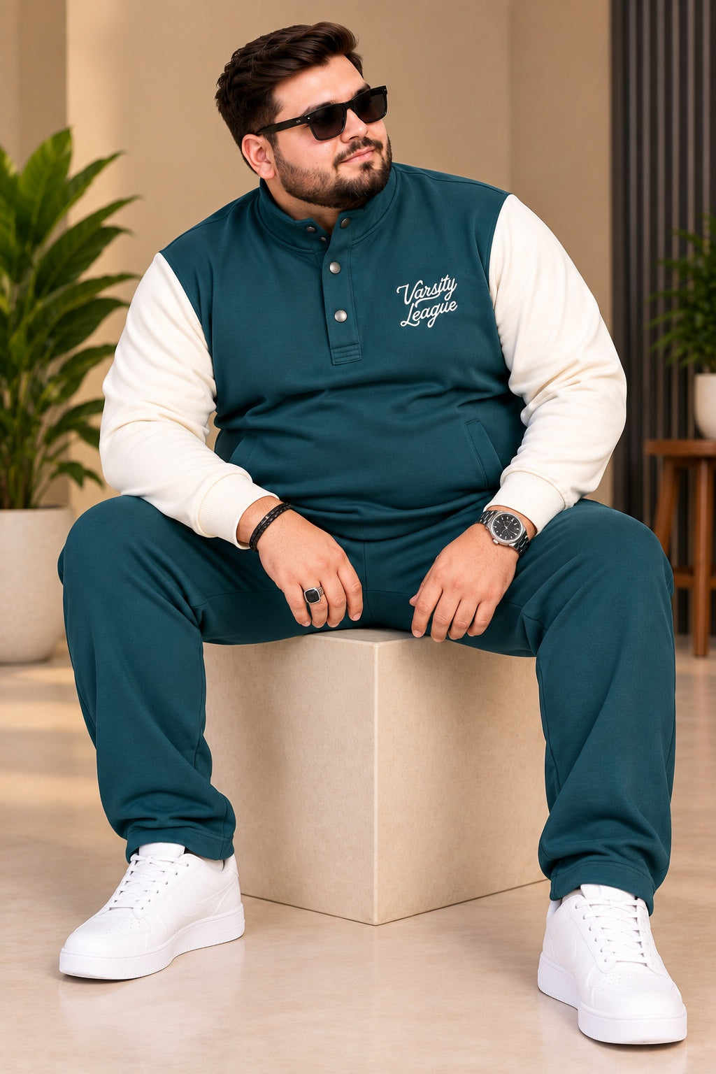 Austivo Plus Size Men's Winter Track Suit